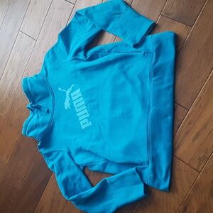 Puma Women's Cowl Neck Sweatshirt Puma Graphic with Front Pocket Size L